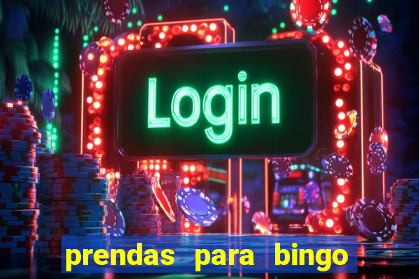 prendas para bingo de natal